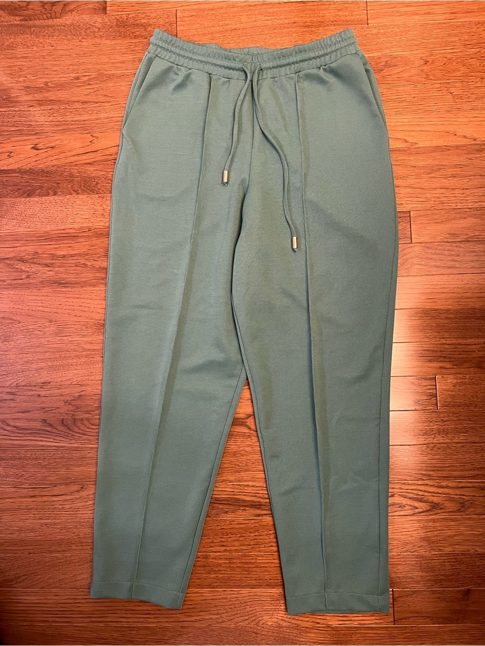 Mango Men's Drawstring Joggers in Sage Green